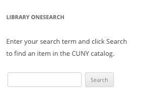 Art Collection; Collection Information; CUNY Academic Works; Educational Curriculum Center; Government Documents; Music Library; Special Collections & Archives; ABOUT. . Cuny onesearch